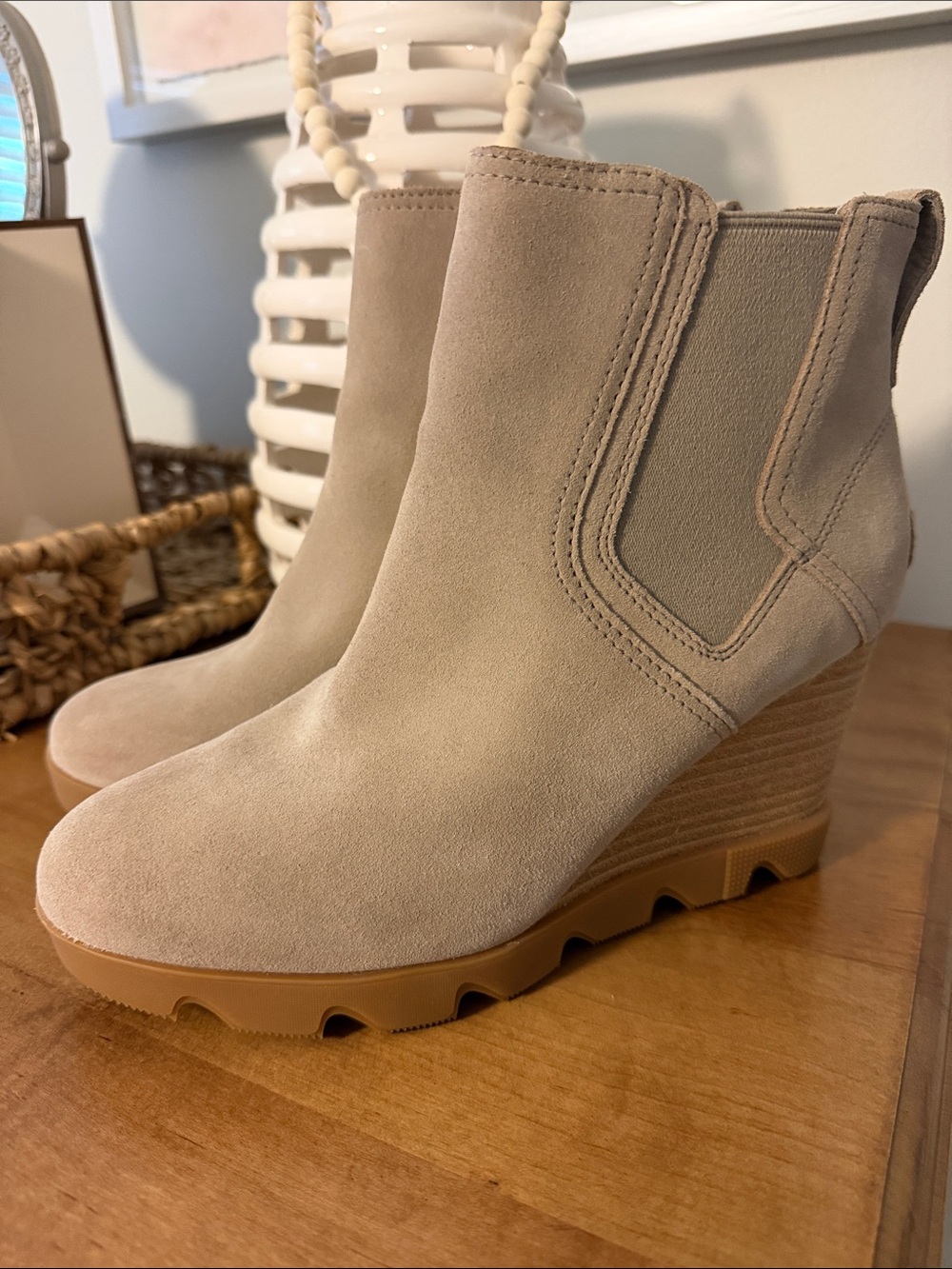 Sorel Women’s Suede Wedge Ankle Boots
